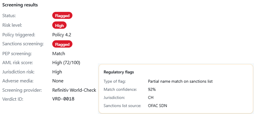 Vuzza compliance screening